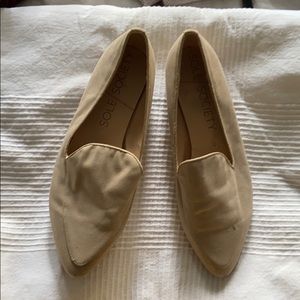 Gently worn gold sparkle loafers sole society